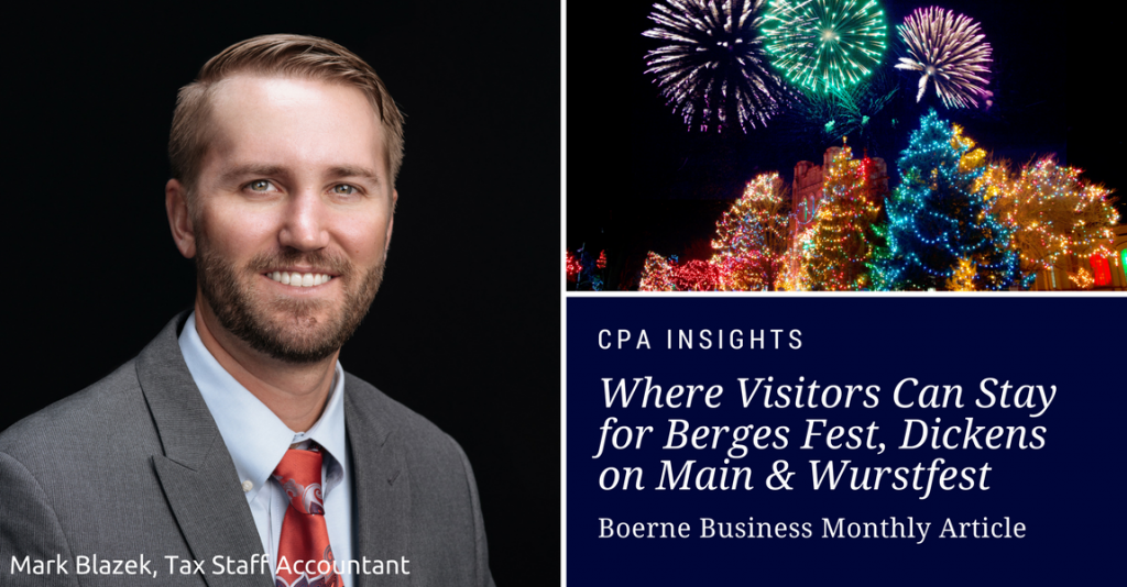 Holiday lights and business article cover.