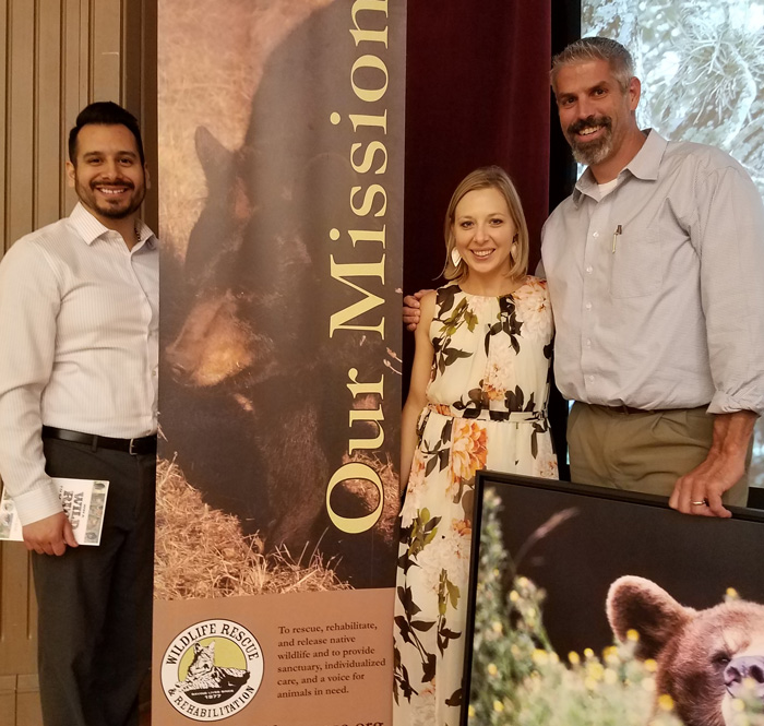 Wildlife rescue event with participants.