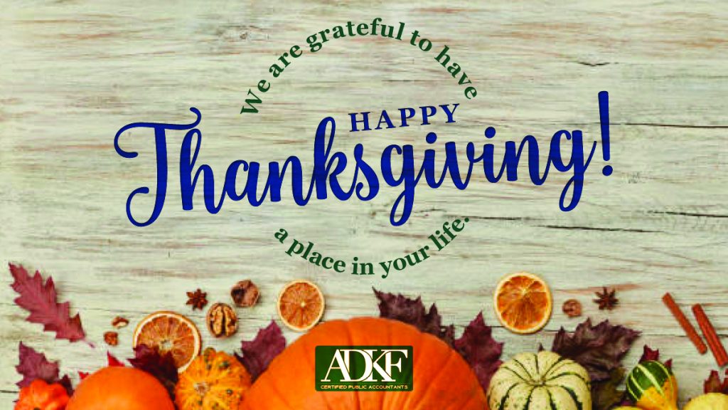 Thanksgiving greeting with autumn decorations.