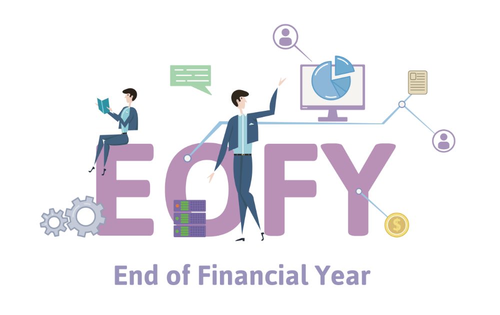 Financial year end graphic design