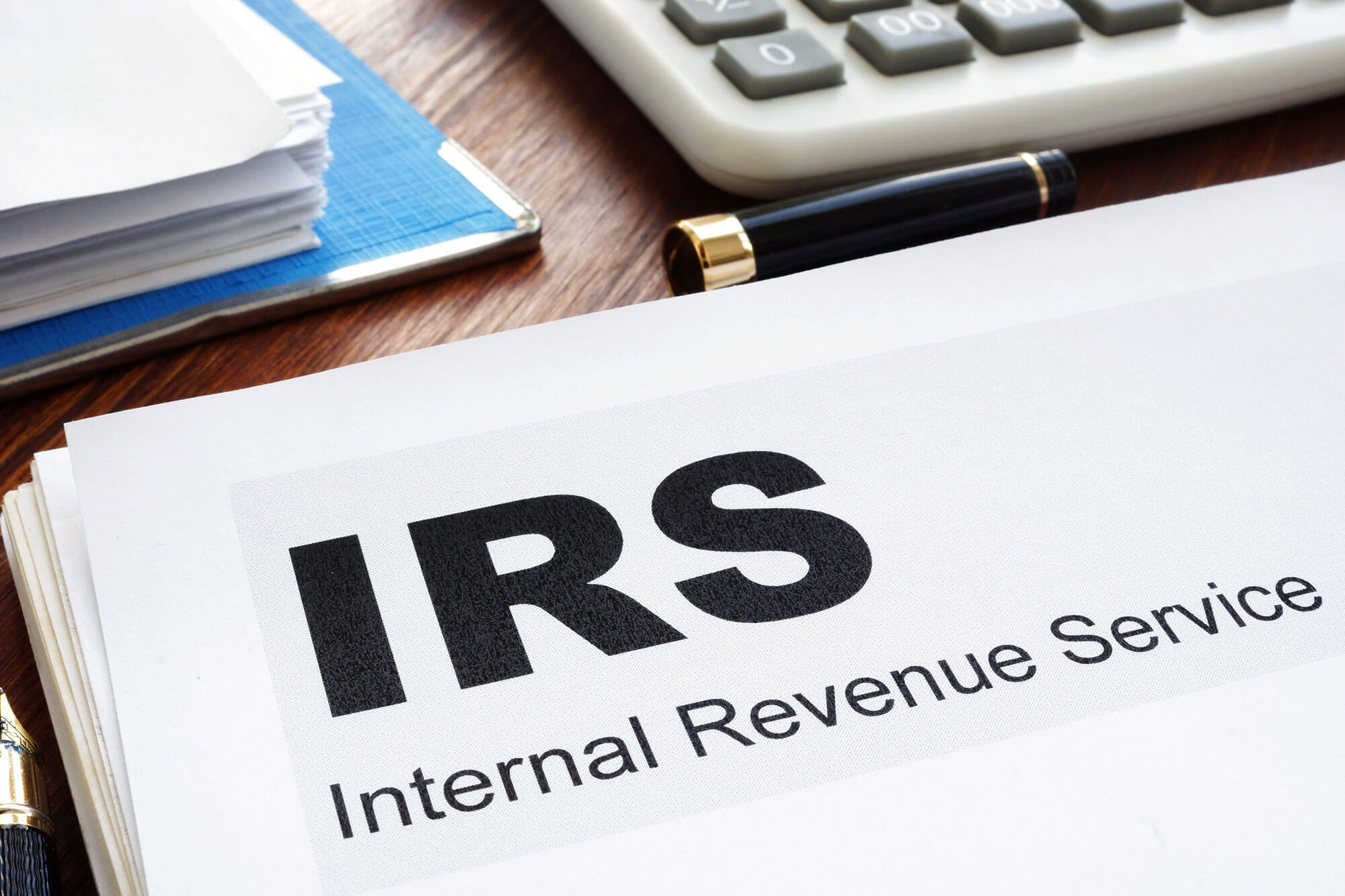 IRS document on a desk