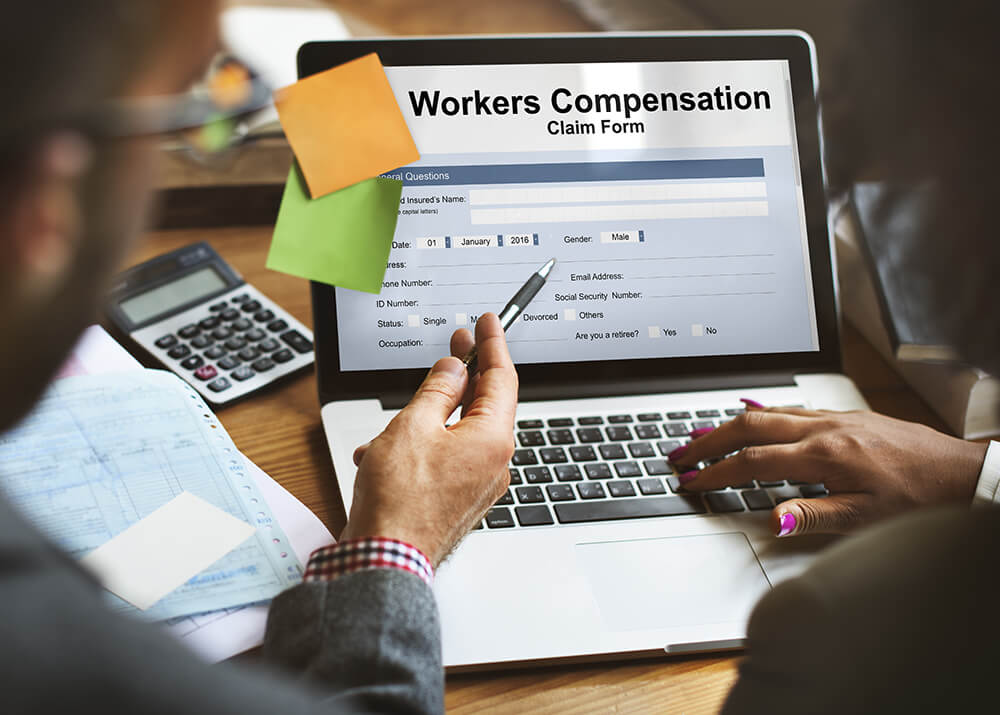 Filling out workers compensation claim form