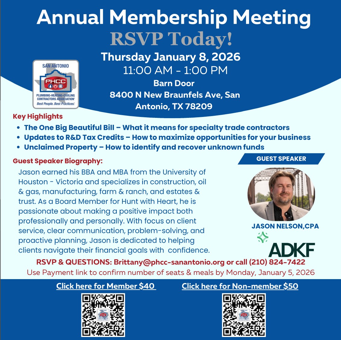 Flyer for an annual meeting